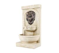 Gardenwize -Solar Powered Lion Head Water Feature Fountain | Stone Effect Weatherproof Resin, Easy Installation | Low Maintenance, Outdoor Patio Garden