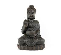 Streetwize Solar Water Feature - Meditating Buddha with Bowl, Brown