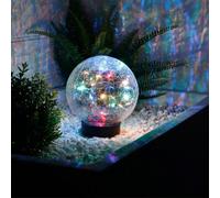 Gardenwize Solar Powered Multi-Coloured Crackle Ball - 15Cm