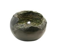 Gardenwize Solar Powered Rock Bowl Water Feature with LED Light & Battery Backup - Garden Fountain for Patio, Decking & Outdoor Spaces