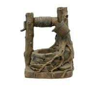 Gardenwize Solar Powered Rustic Brick Well Water Feature with Battery Backup