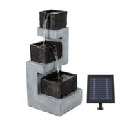 Gardenwize Solar Powered Stacked Blocks Solar Water Feature