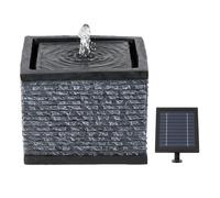 Streetwize Stacked Stone Solar Fountain-Natural Rock Elegance One Size Grey