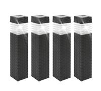 Gardenwize Solar Rattan Stake Lights, Pack of 4 Solar Garden Lights Outdoor Waterproof, White LED Solar Powered Pathway Lights for Garden & Borders