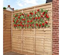 Gardenwize Solar Red Flower 100 Led Trellis