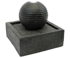 Gardenwize Solar Square Water Feature - Black Ball