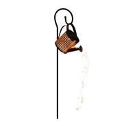 Gardenwize Solar Powered Watering Can Stake Light Warm White Cascading Led Garden Ornament