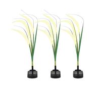 Gardenwize - Solar Stake Lights Outdoor Garden, Setaria Viridis Decorative Solar Garden Spike Lights Pack of 3, Warm White LED, Waterproof Solar Powered Garden Lights