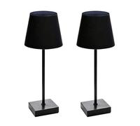 Gardenwize Solar Table Lamp Light Black A Pair