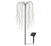 Streetwize Black Willow Tree Decoration with Solar Lights - Size: 8.5 x 8.5 x 158cm - Wilko