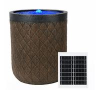 Streetwize Diamond Weave Solar Fountain - Textured Planter One Size Brown
