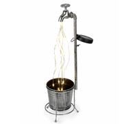 Gardenwize Solar Watering Tap with Cascade Lights - LED Garden Feature Light in Silver Gardenwize Silver