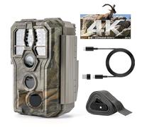 GardePro E5 2.0 4K Wildlife Camera, 64MP Trail Camera, 0.1s Trigger, 100ft No-Glow Night Vision, IP66 Waterproof, Motion Activated Wildlife Camera