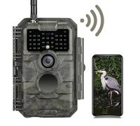 GardePro E6 Wildlife Camera, WiFi, 64MP 1296p H.264 Video, 110° View Angle, Trail Camera with Night Vision Motion Activated, Garden Camera Trap