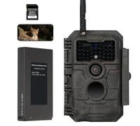 GardePro E6P MAX Wildlife Camera, WiFi Bluetooth, Rechargeable 8000mAh Battery, Built-in 32GB SD Card, 48MP 1296p, No Glow Night Vision, Motion Activated Waterproof(E6PMB)