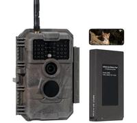 GardePro E6P Wildlife Camera WiFi Bluetooth, 48MP 1296p Trail Camera with 8000mAh Rechargeable Battery Pack, No-Glow Night Vision Motion Activated Garden Camera