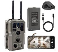 GardePro E8 2.0 Pro 4K Wildlife Camera WiFi Bluetooth, 7800mAh Battery | 64MP 4K Trail Camera with 165 ft Local WiFi Range, Wildlife Camera with Night Vision Motion Activated, IP66 Waterproof