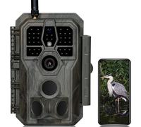 GardePro E8 Wildlife Camera, WiFi, 64MP 1296P Trail Camera with 100ft Night Vision 0.1s Motion Activated, Camera Traps for Garden, Camo