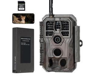 GardePro E8P Max Wildlife Camera, WiFi Bluetooth Trail Camera, Rechargeable 8000mAh Battery, Built-in 32GB SD Card, 64MP 1296p, Fast 0.1s Trigger Speed Motion Activated, No Glow Night Vision (E8PMB)