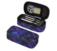 GardEssere Galaxy Space Astronaut Large Pencil Case Aesthetic Big Capacity Cute Pencil Box Pouch with Zipper Pencil Case for Girls Boys Kids Cosmetic Bag for Women for School Office Purple