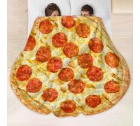 GardEssere Pizza Blanket For Kids Adults Round Blanket Cozy Flannel Funny Realistic Food Throw Blankets Novelty Soft for Men Women for Bed Couch 200 CM