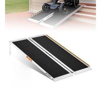gardhom Wheelchair Ramp 4FT, Folding Ramps for Wheelchairs Portable Aluminum 362kg Capacity Wheelchair Ramp for Home Entrance Threshold Doorways