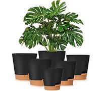 GARDIFE Plant Pots 8/7/6.5/6/5.5/5 Inch Self Watering Planters with Drainage Hole, Plastic Flower Pots, Planters for All House Plants, Succulents,Snake Plant, African Violet, Flowers, and Cactus