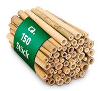 Gardigo Bamboo Tubes for Insect Hotel - 150 Pcs | Natural Nesting Canes for Wild Bees | Refill Accessories for Bee House, Solitary Bee Habitat