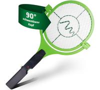 Gardigo Electric Fly Swatter with 90° Swivel Head - Set of 2 | Electric Fly Swatter Stable | Rotating Head | Easy Catching on Ceilings, Windows and Walls | Insect Killer