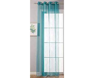 Gardinenbox 20332-cn Curtain with Eyelets for Living Room 145 x 140 cm Turquoise