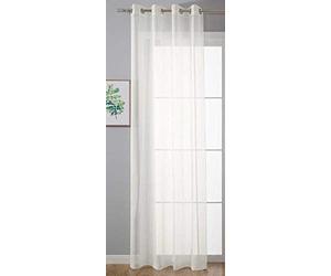 Gardinenbox 20332-cn Transparent Eyelet Curtain with Eyelets for Living Room 100% Polyester Cream 175 x 140 cm