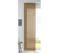 Gardinenbox 85589N Set of 1 Sliding Curtain Panel Curtain Voile H x W 245 x 60 cm Nougat Complete with Panel Carrier Weighted Bar
