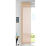 Gardinenbox 85589N Set of 1 Sliding Curtain Panel Curtain Voile H x W 245 x 60 cm Sand Complete with Panel Carrier Weighted Bar