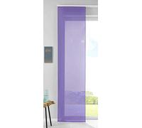 Gardinenbox 85589N Sliding Curtain Panel Curtain Voile 245 x 60 cm Purple Complete with Panel Weight Bar