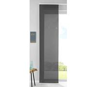 Gardinenbox 85589N Sliding Curtain Panel Curtain Voile H x W 245 x 60 cm Black Complete with Panel Carrier Weight Bar