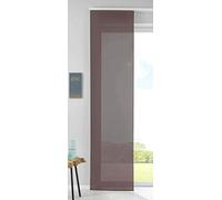 Gardinenbox 85589N Sliding Curtain Panel Curtain Voile H x W 245 x 60 cm Brown Complete with Panel Carrier Weight Bar