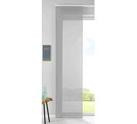Gardinenbox 85589N Sliding Curtain Panel Curtain Voile H x W 245 x 60 cm Grey Complete with Panel Carrier Weight Bar