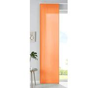 Gardinenbox 85600N Set of 1 Sliding Curtain Panel Curtain Microfibre Curtain Room Divider H x W 245 x 60 cm Orange Matt Panel Carrier Weighted Bar