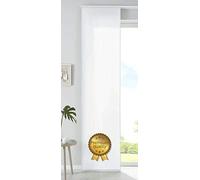 Gardinenbox 85600N Set of 1 Sliding Curtain Panel Curtain Microfibre Curtain Room Divider H x W 245 x 60 cm White Deluxe Matt Panel Carrier Weighted Bar