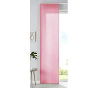 Gardinenbox 85600N Sliding Curtain Panel Curtain Room Divider 245 x 60 cm Pink Matt Panel Carrier Weighted Bar Set of 1