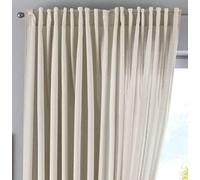Gardinenbox Cationic Jena Curtain Box Hidden Loops Opaque Linen Look Mottled Curtain Tape with Tie Backs 100% Polyester Sand Height 250 x Width 300 cm