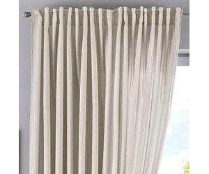 Gardinenbox Cationic Jena Curtain Box Hidden Loops Opaque Linen Look Mottled Curtain Tape with Tie Backs 100% Polyester Sand Height 250 x Width 300 cm