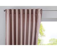 Gardinenbox Cationic JENA Curtain Concealed Loops Opaque Linen Look Curtain Mottled Curtain Tape with Tiebacks, 100% Polyester, Taupe, H x W 250 x 140 cm