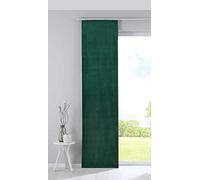 Gardinenbox Curtain Box Blackout Panel Curtain Milano Velvet Opaque Blackout Panel Carrier Weight Bar 100% Polyester Green 245 x 60 cm