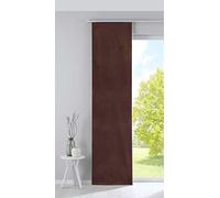 Gardinenbox Curtain box panel curtain sliding curtain Milano velvet opaque blackout panel carrier weighting bar, 100% polyester, taupe, HxB 245x60 cm