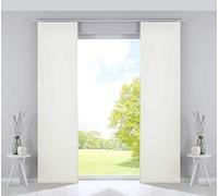 Gardinenbox Curtain Box Set of 2 Panel Curtains Blackout Sliding Curtains Milano Velvet Opaque Blackout Panel Weighting Bars 100% Polyester Cream 245 x 60 cm