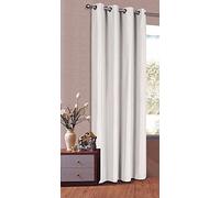 Gardinenbox Curtain Loops Opaque Microsatin Translucent Ruffle Tape Plain Matte Stone H x W 245 x 140 cm