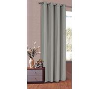 Gardinenbox Curtain Scarf Loops Opaque Microsatin Translucent Ruffle Tape Plain Matte Light Grey H x W 225 x 140 cm