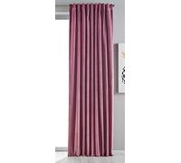 Gardinenbox Milano 20357 Blackout Curtain Velvet Opaque Tab Tape Drawstring Blackout Can Be Shortened Dusky Pink 1 Piece H x W 280 x 135 cm