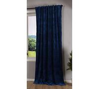 Gardinenbox Milano 20357 Blackout Curtain Velvet Opaque Tab Tape Drawstring Blackout Can Be Shortened 1 Piece H x W 280 x 135 cm